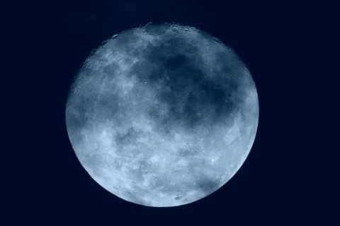 Blue Full Moon Stock Photos