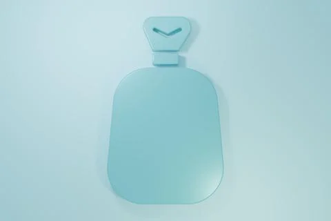 Blue Full sack icon isolated on blue background. Minimalism concept. 3D ren.. Stock Illustration