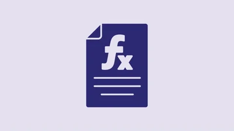 Blue Function mathematical symbol icon isolated on purple background. 4K Video Stock Footage 232835900