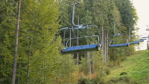 Blue funicular seats Stock-Footage 120516915