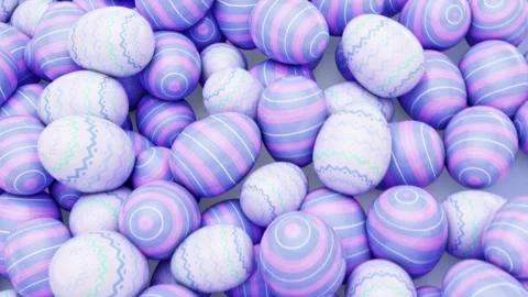 Blue Funky Easter Eggs Reveal Stock Footage 269306793