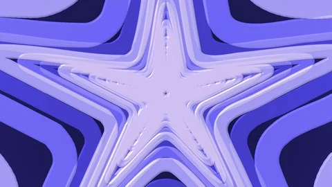 Blue Funky Star Zoom Stock Footage 100283482