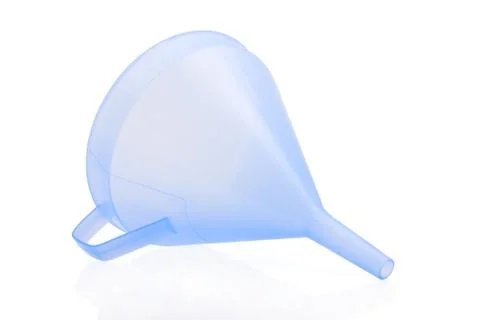 Blue funnel isolated on a white background Stock Photos