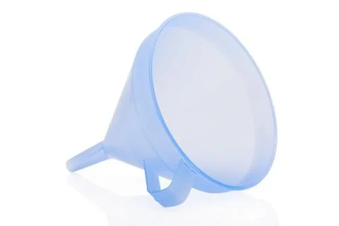 Blue funnel isolated on a white background Stock Photos