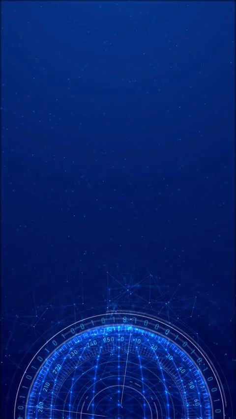 Blue Futuristic Circular HUD Network Interface Background 스톡 동영상 341360252