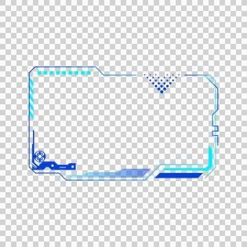 Blue futuristic cyberpunk interface frame element game Stock Illustration