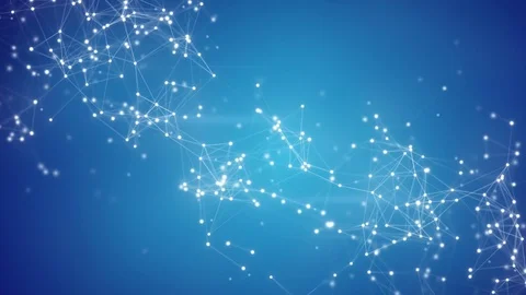 Blue futuristic sci-fi plexus shape seamless loop animation 4k (4096x2304) Stock Footage 79041686