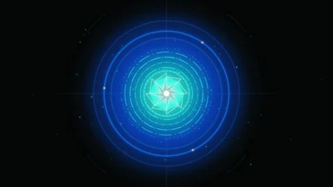 Blue futuristic tech graphic pulse seamless loop motion background Видео 345999992