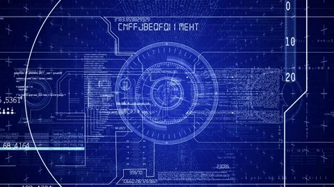 Blue Futuristic techno Panels. Stock Footage 77165573