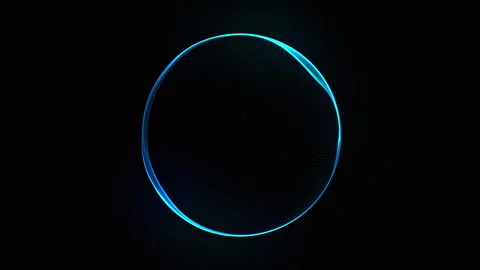 Blue futuristic technology 3d sphere seamless flow. Abstract sphere of light Stock Footage 307931343