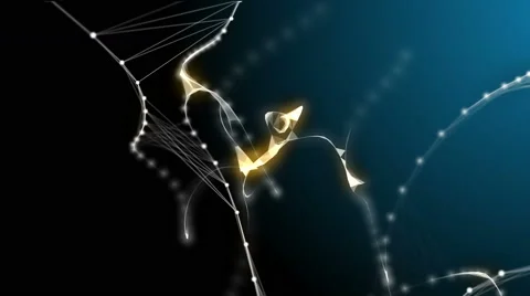 Blue futuristic technology motion background Video stock 65416717