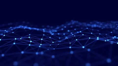 Blue futuristic wave. Abstract technology background. Science background. Stock Footage 271131880