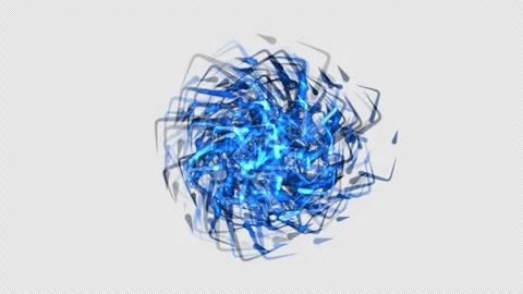 A blue fuzzy ball with long thin fibers Stock-Footage 331353359