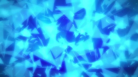 Blue Fuzzy Glowing Triangles Abstract Background Loop 1 Video stock 45193180