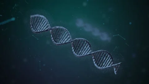 Blue FX Background with rotating DNA strand Stock Footage 130867186
