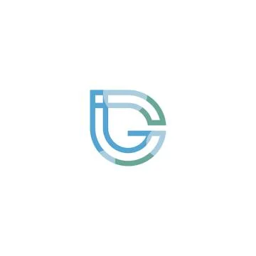 Blue g letter Stock Illustration