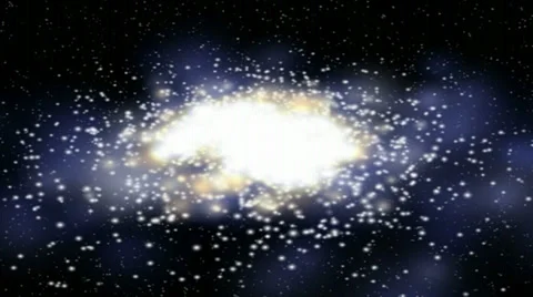 Blue Galaxy in Space - Blaue Galaxy im Weltall HD Stock Footage 35170352