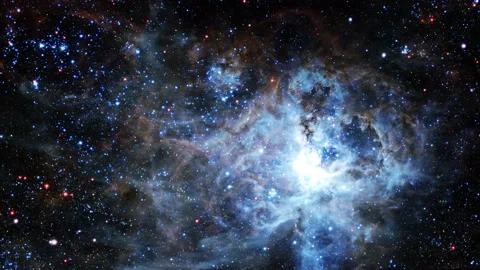 Blue Galaxy Space Star Nebula Motion Background Stock Footage 165218971