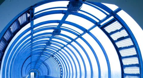 Blue gallery Foto stock