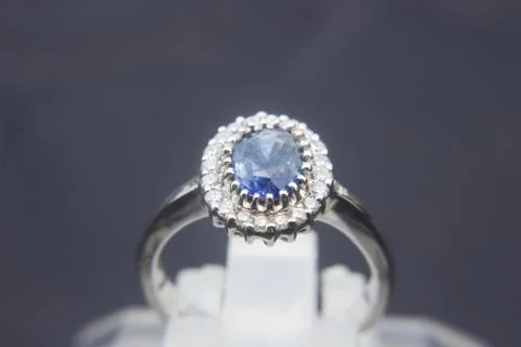 Blue gam stone. Stock Photos