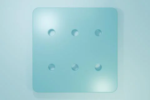 Blue Game dice icon isolated on blue background. Casino gambling. Minimalis.. Stock Illustration