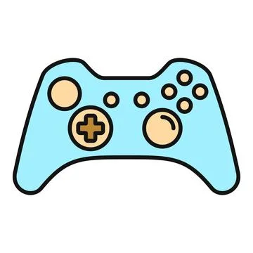 Blue gamepad controller for video game playing Stock Illustration