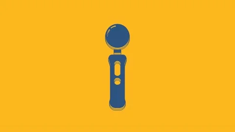 Blue Gamepad icon isolated on orange background. Game controller. 4K Video Stock Footage 234294467