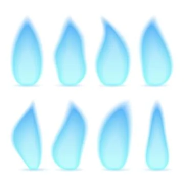 Blue Gas Flame Stock Illustration
