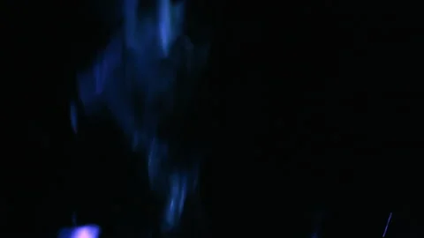 Blue gas flames on black background. Ign... | Stock Video | Pond5