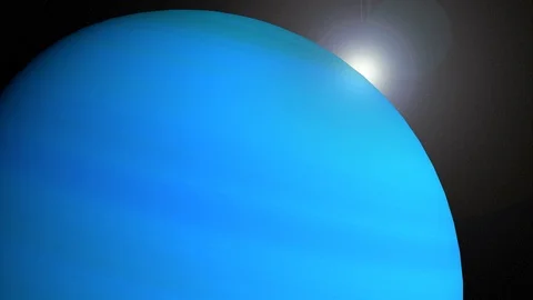 Blue gas giant planet in space Stock Footage 123726054