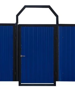 Blue gate isolated Stock Photos