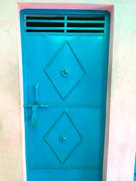 Blue gate 스톡 사진