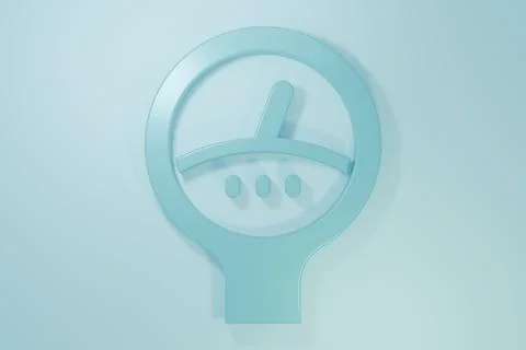 Blue Gauge scale icon isolated on blue background. Satisfaction, temperatur.. Stock Illustration