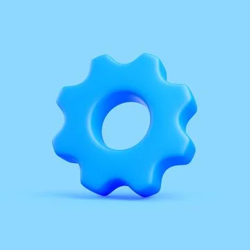 Blue Gear Icon Illustrazione stock