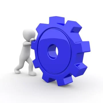 Blue gear Stock Illustration