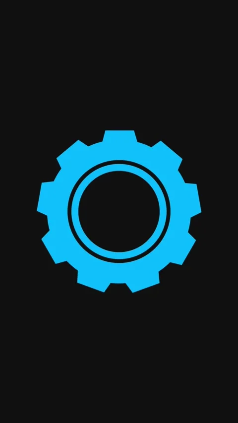 Blue gear rotating on black background, representing technology, industry a.. Stock Footage 331811671