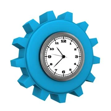 Blue gear watch Stock Illustration