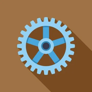 Blue gear wheel representing settings and engineering Stock Illustration