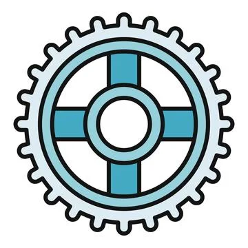 Blue gear wheel representing technology and engineering Stock Illustration