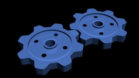 Blue gears Stock Footage 104626002