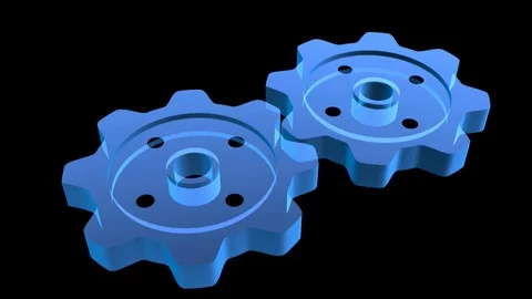 Blue gears Stock Footage 104979028