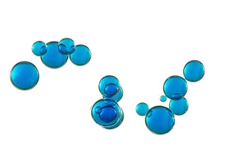 Blue gel bubbles Stock Photos