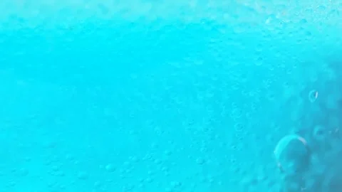 Blue gel bubbles, slow motion. Video stock 301712524