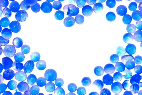 Blue gel heart sharp Stockfoto's