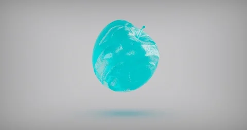 Blue Gel Liquid Apple. Stock Footage 111481795