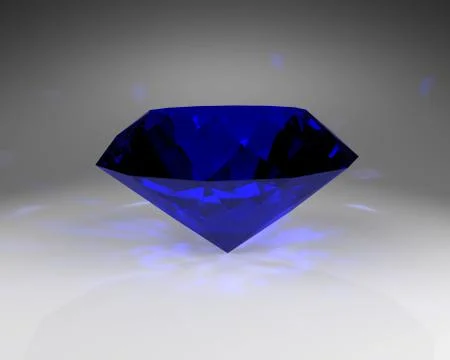 Blue gem stone Stock Illustration