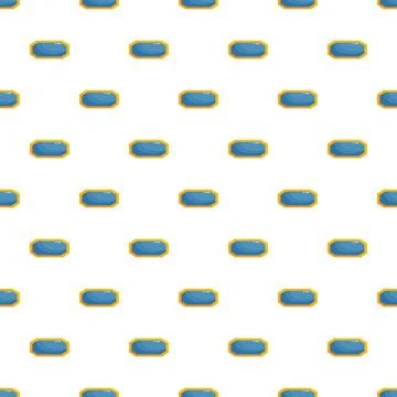 Blue gem stone shape seamless pattern background Stock Illustration