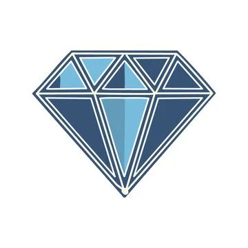 Blue gemstone. Blue gemstone icon. Ideal for graphic design, web design, or.. Illustrazione stock