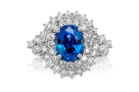 Blue gemstone ring 스톡 사진