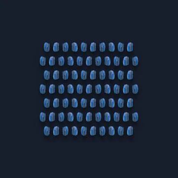 Blue Gemstones Pattern on background, color Stones composition. Stockillustratie